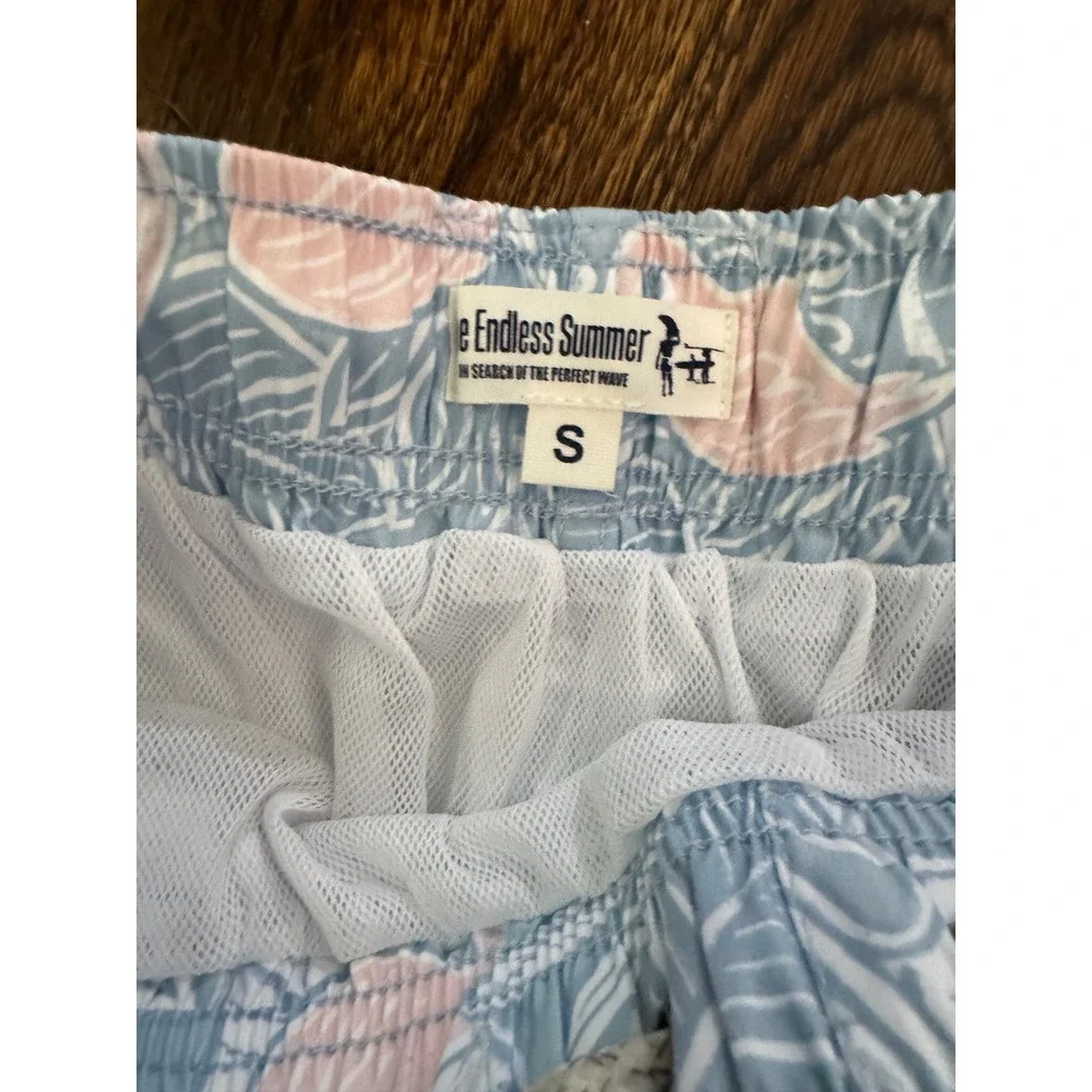 NWT The Endless Summer Mens Flamingo Tropical Swim Trunks Blue Small - Picture 4 of 9